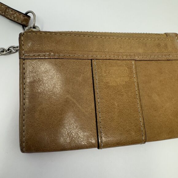 Vintage Coach RARE Leather Ware Keychain Card Holder Main Pocket tan brown - Picture 4 of 8